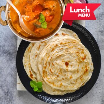 Plain Parota with Chicken Masala (Lunch Menu)